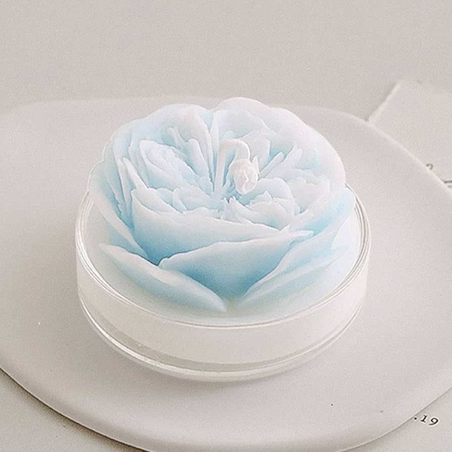 Bougie naturelle parfumée artisanale fleur bleu Sauge et sels Marins MINHBATTI
