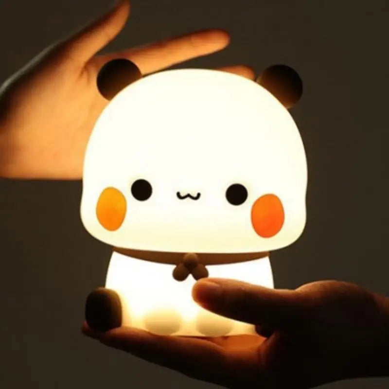 Cute Panda Night Light LED Squishy Novelty Animal Touch Night Lamp 3 Modes Dimmable Baby kids Bedroom Night light Pat Lamp eprolo