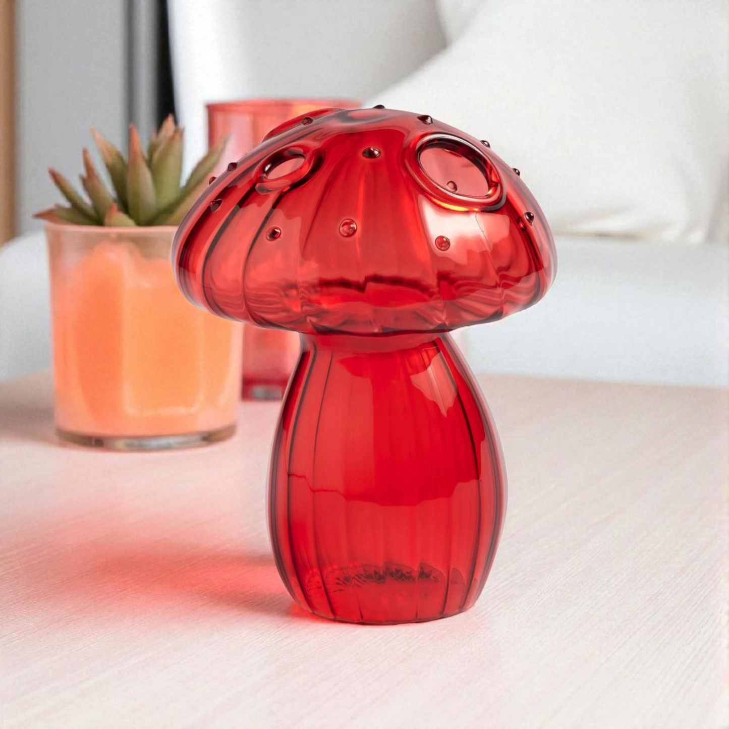 Vase Champignon en Verre – Vase Hydroponique & Décoration Maison Zen MINHBATTI