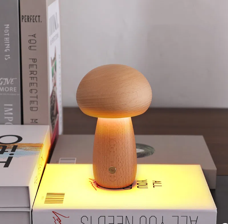 Mushroom lamp, LED charging night light, creative desk lamp, bedroom minimalist touch switch, ambient light, gift eprolo