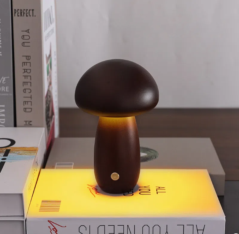 Mushroom lamp, LED charging night light, creative desk lamp, bedroom minimalist touch switch, ambient light, gift eprolo