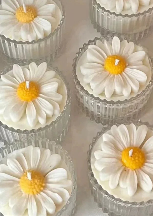 Bougie Marguerite parfumée à la cire végétale MINHBATTI
