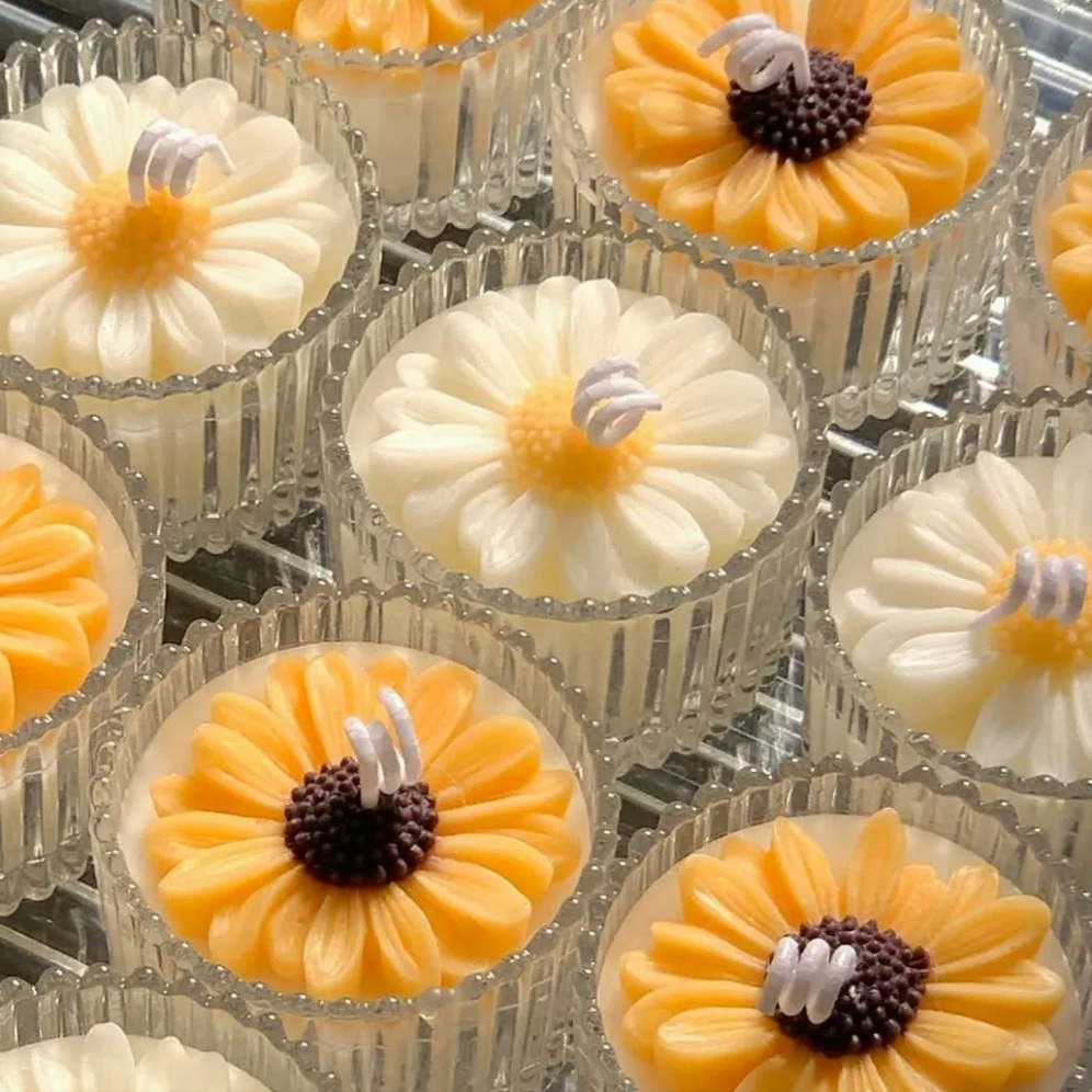 Bougie Marguerite parfumée à la cire végétale MINHBATTI