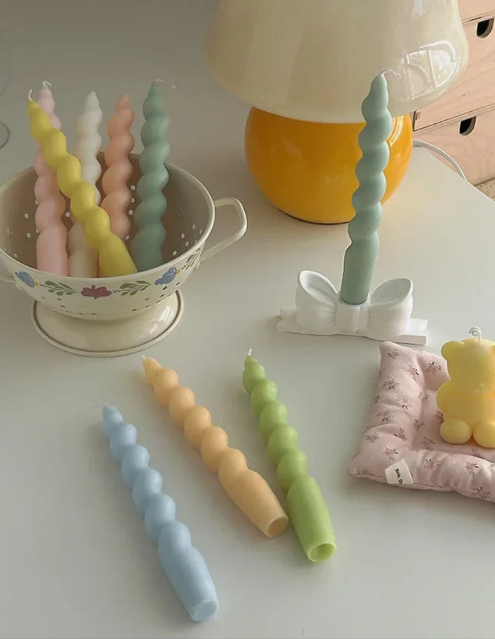 Bougie chandelle naturelle parfumée artisanale Spirale MINHBATTI