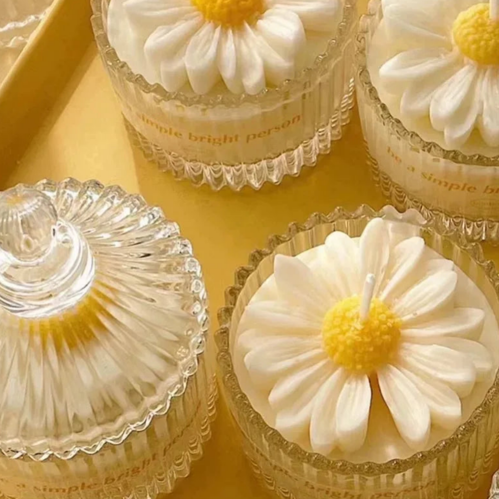 Bougie Marguerite parfumée à la cire végétale MINHBATTI