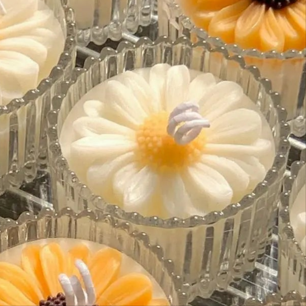 Bougie Marguerite parfumée à la cire végétale MINHBATTI