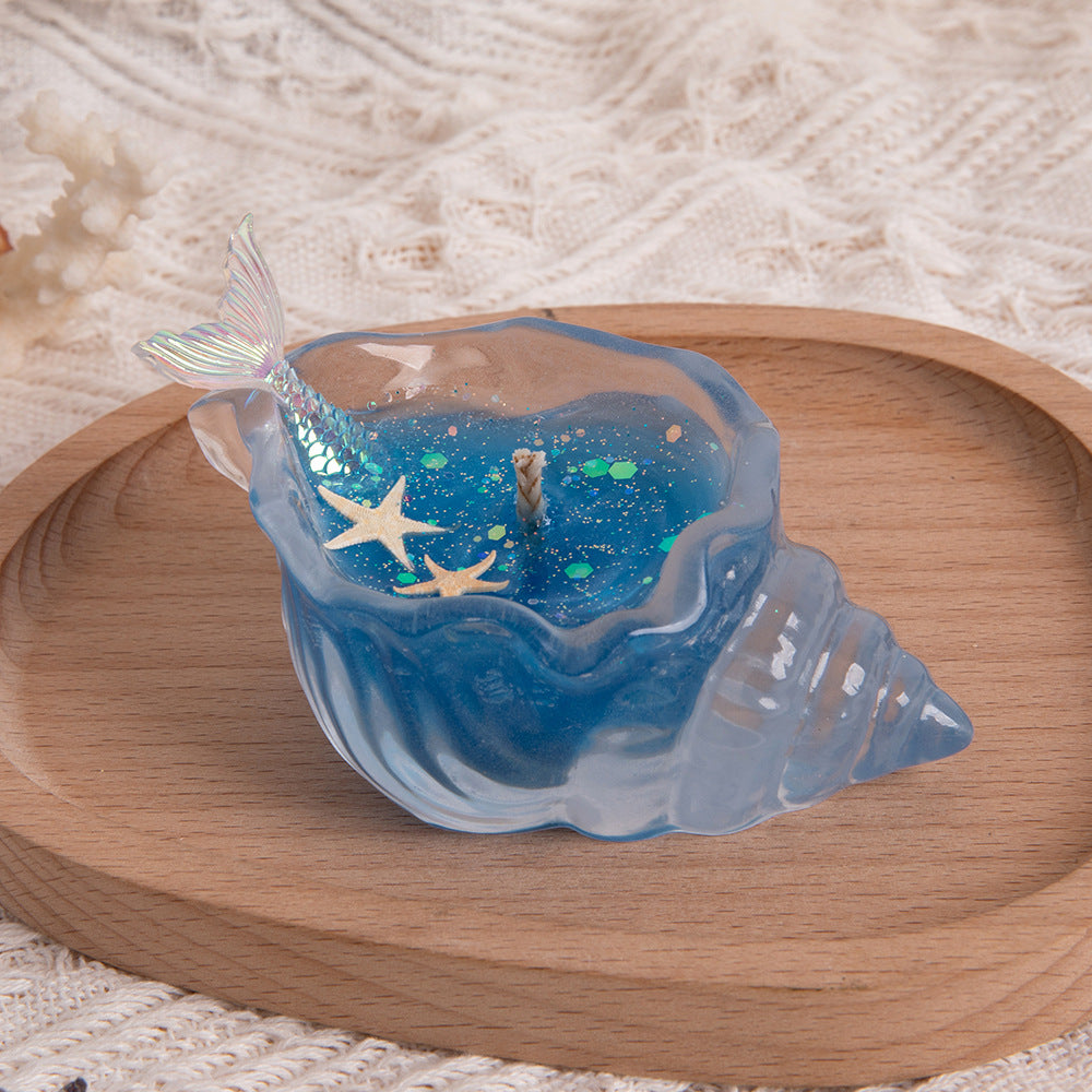 Sea Shell Aromatherapy Candle Creative Starfish Shell Scented Candle Sea Shell Candle Handmade Sea Shell Whirlpool Candles MINHBATTI