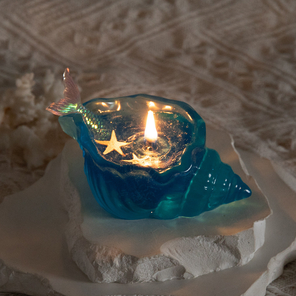 Sea Shell Aromatherapy Candle Creative Starfish Shell Scented Candle Sea Shell Candle Handmade Sea Shell Whirlpool Candles MINHBATTI