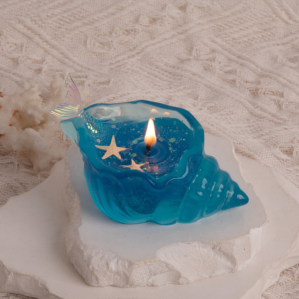 Sea Shell Aromatherapy Candle Creative Starfish Shell Scented Candle Sea Shell Candle Handmade Sea Shell Whirlpool Candles MINHBATTI