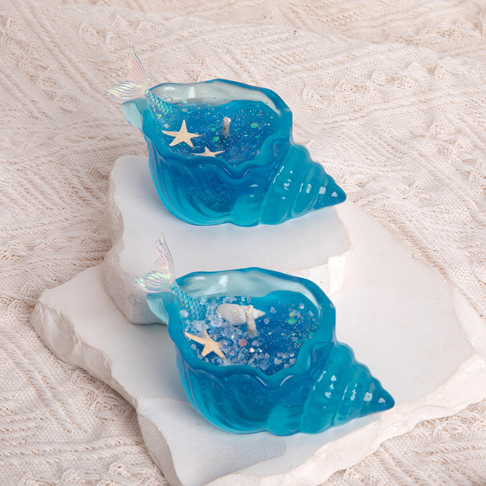 Sea Shell Aromatherapy Candle Creative Starfish Shell Scented Candle Sea Shell Candle Handmade Sea Shell Whirlpool Candles MINHBATTI