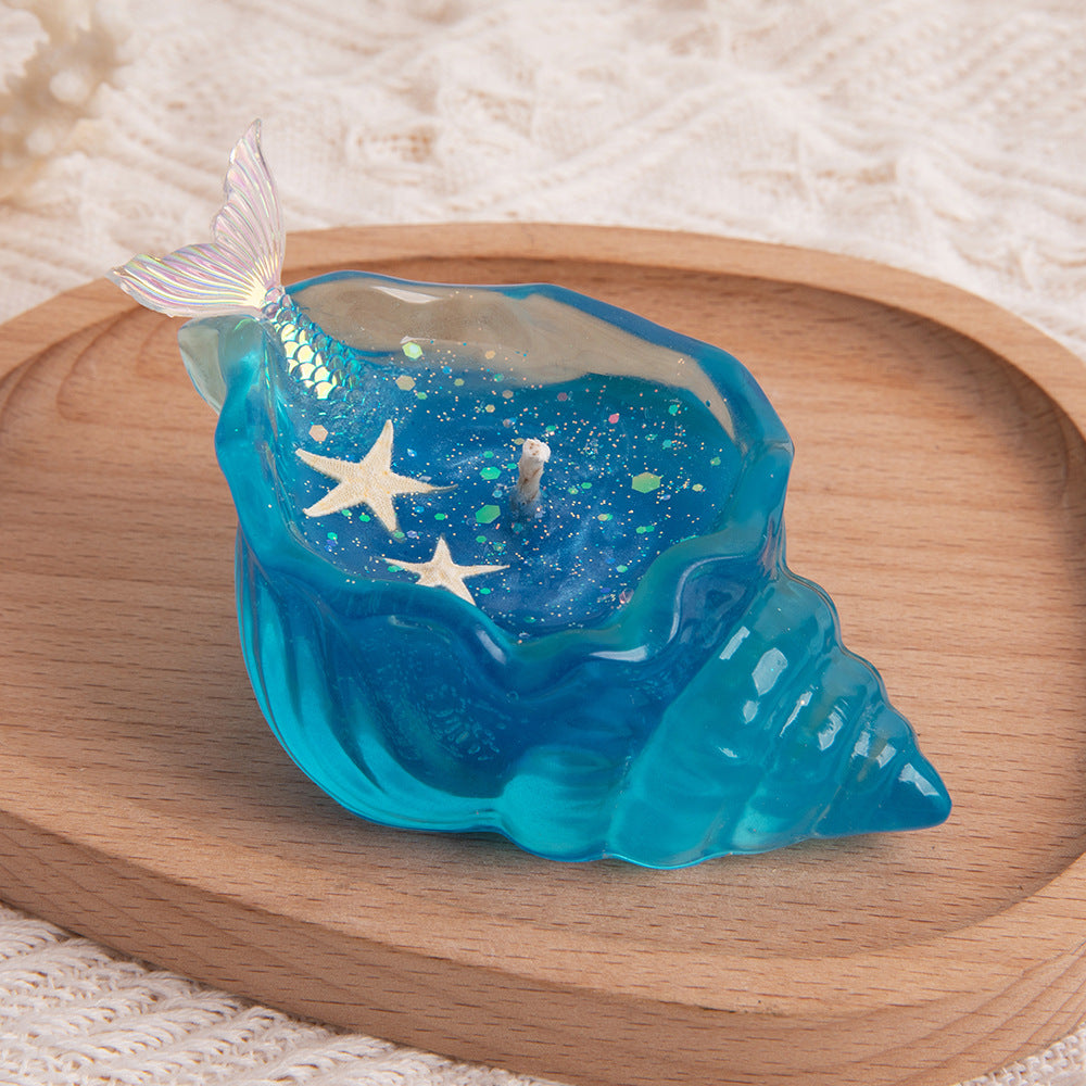 Sea Shell Aromatherapy Candle Creative Starfish Shell Scented Candle Sea Shell Candle Handmade Sea Shell Whirlpool Candles MINHBATTI
