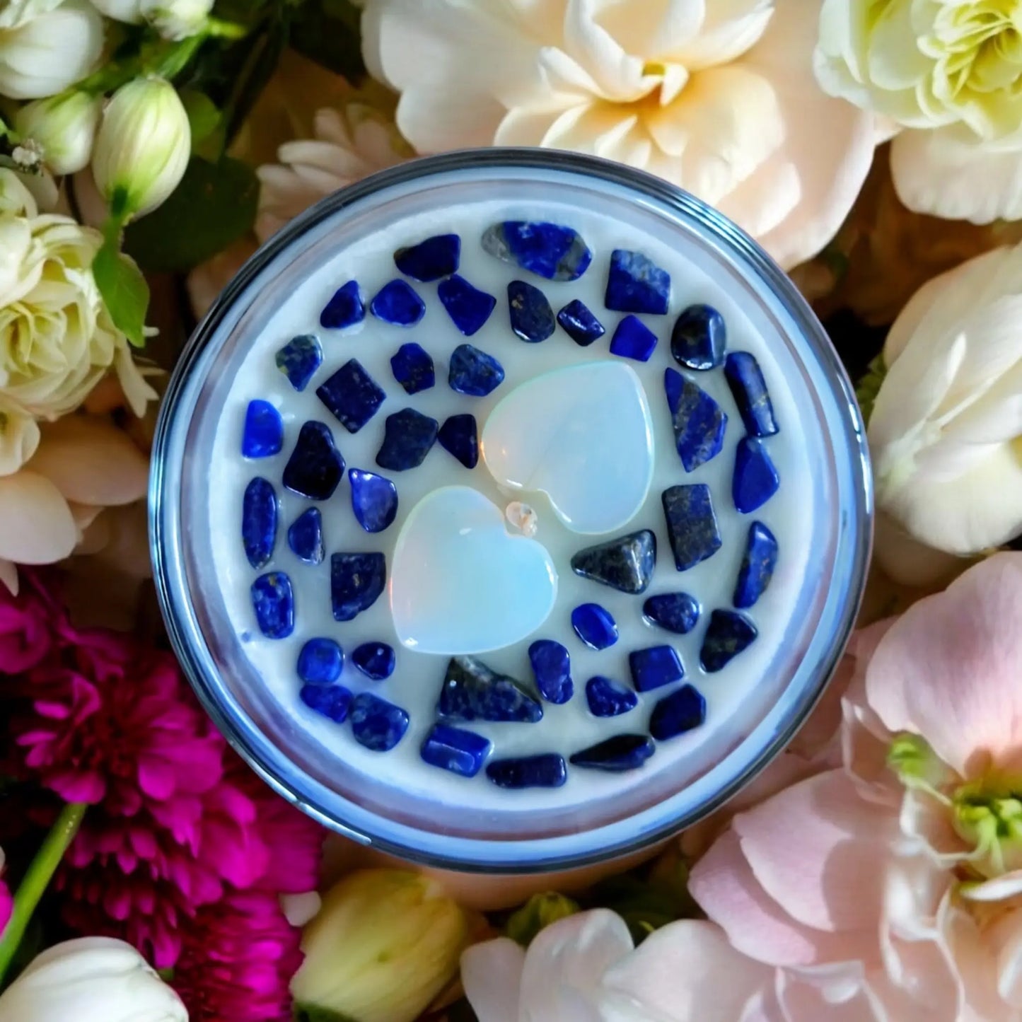 La bougie qui te veut du bien,lapis lazuli/quartz MĪNHBATTĪ