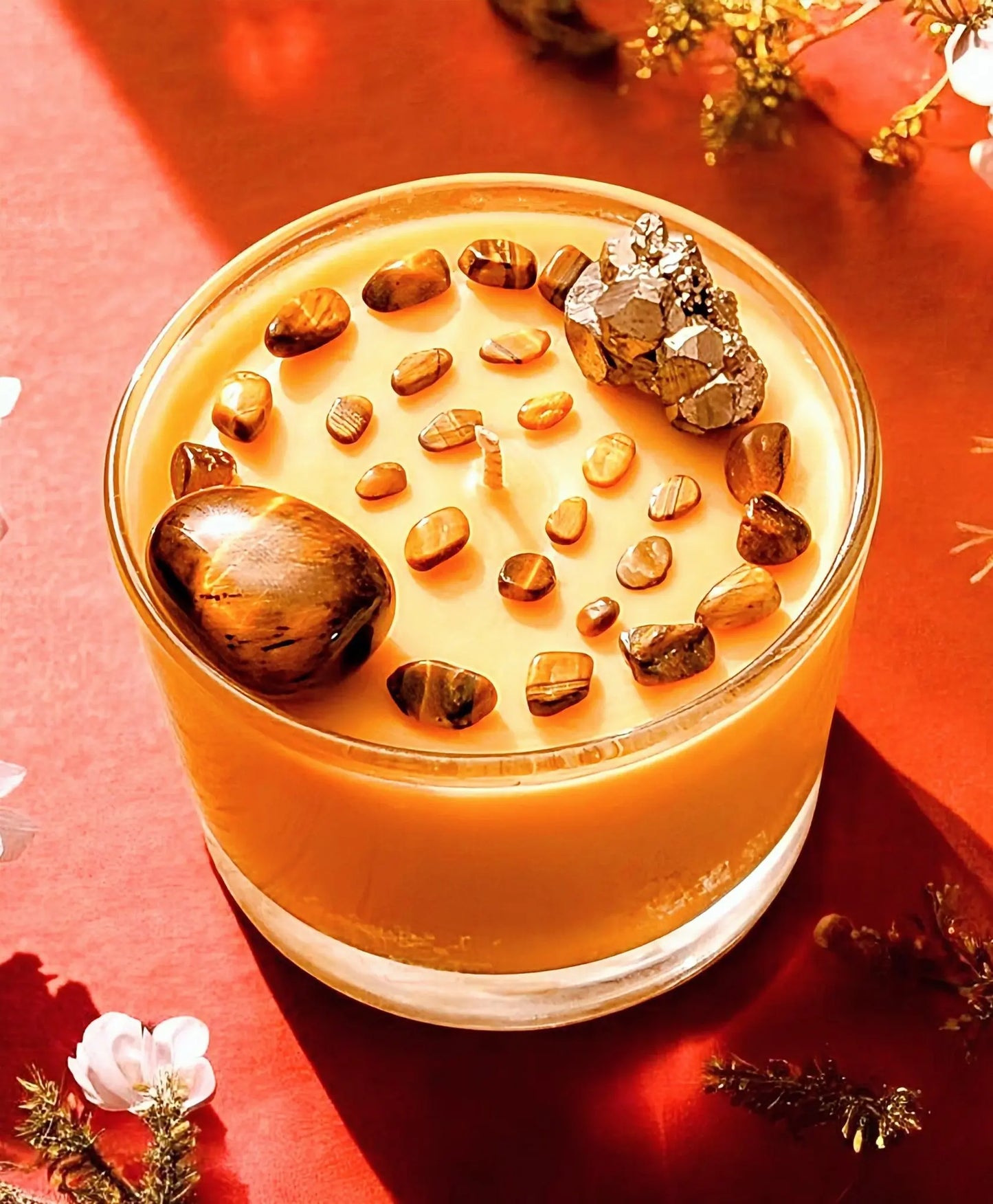 Bougie parfumée "Candle Luxe"cire végétale et parfum de Grasse ambre/patchouli MĪNHBATTĪ