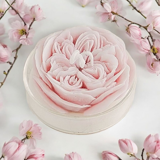 Bougie naturelle parfumée d'aromathérapie artisanale fleur Rose Morandi Narcisse/Origan MINHBATTI