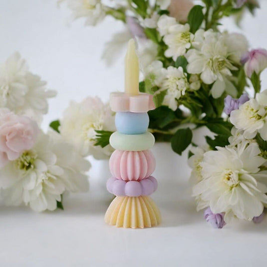 Bougie chandelle Modulable naturelle Parfumée artisanale d'aromathérapie- Élégance et Fraîcheur pour Votre Intérieur MINHBATTI