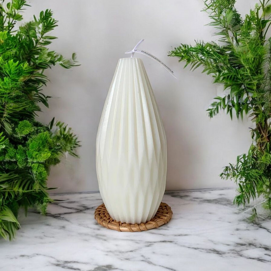 Bougie Décorative Design Blanche MINHBATTI