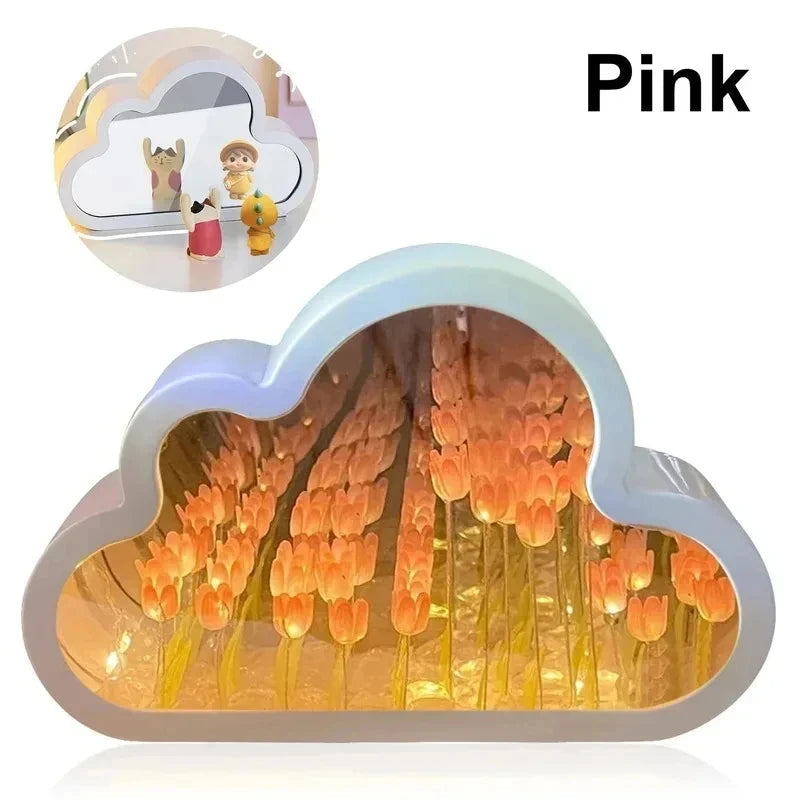 Lampe miroir nuage tulipe MINHBATTI