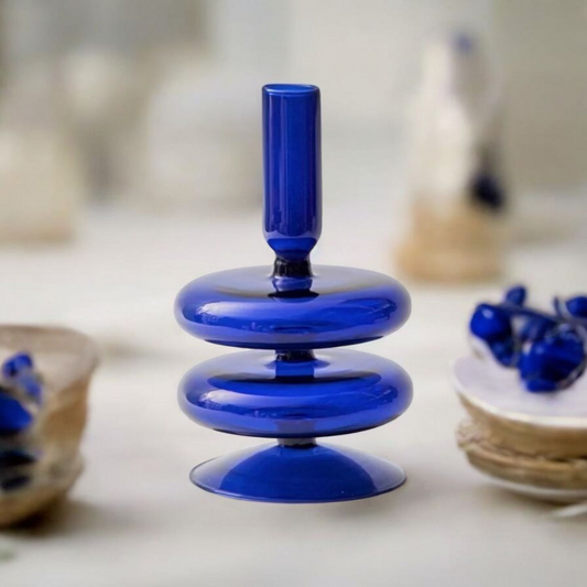 (Copie) Floriddle Taper Candle Holders Glass Candlesticks for Home Wedding Table Decoration Glass Vase Table Bookshelf Candles Stand MINHBATTI