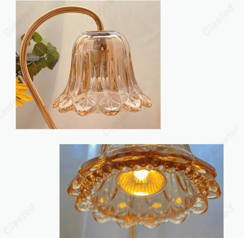 Creative Wood Aromatherapy Wax Melting Lamp Desk Lamp Indoor Home Living Room Bedroom Bedhead Atmosphere Lighting Fixture MINHBATTI