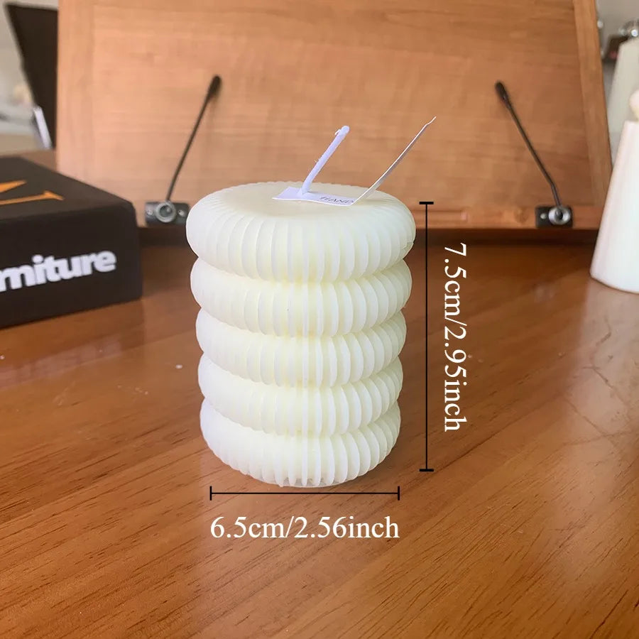 1pcs Nordic style cylindrical candle smokeless candle for wedding, party, birthday decoration, Nordic home decoration, bedroom MINHBATTI