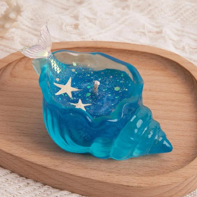 Sea Shell Aromatherapy Candle Creative Starfish Shell Scented Candle Sea Shell Candle Handmade Sea Shell Whirlpool Candles MINHBATTI
