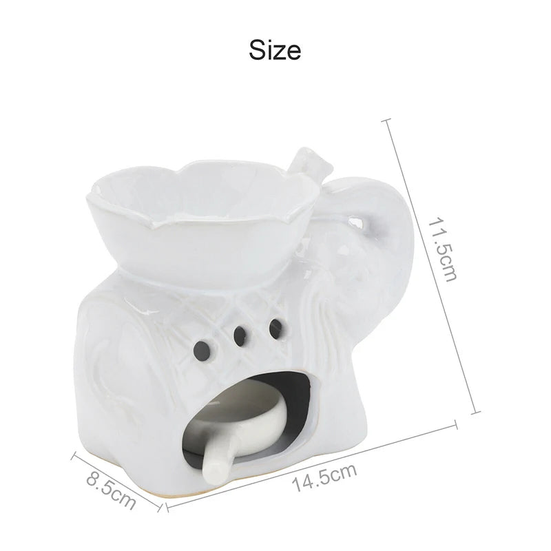 Elephant Oil Burner Wax Warmer Oil Wax Melts Fragrance Ceramic Tealight Holder MINHBATTI