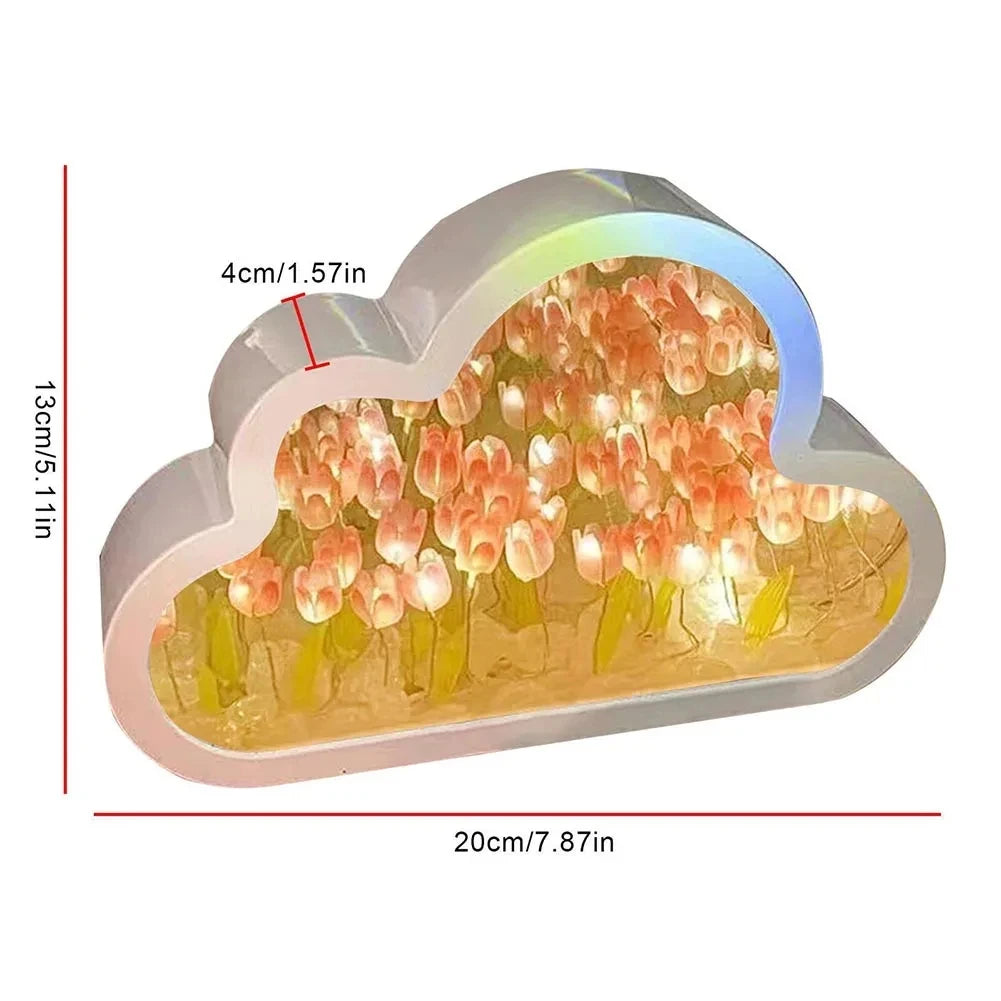 Lampe miroir nuage tulipe MINHBATTI