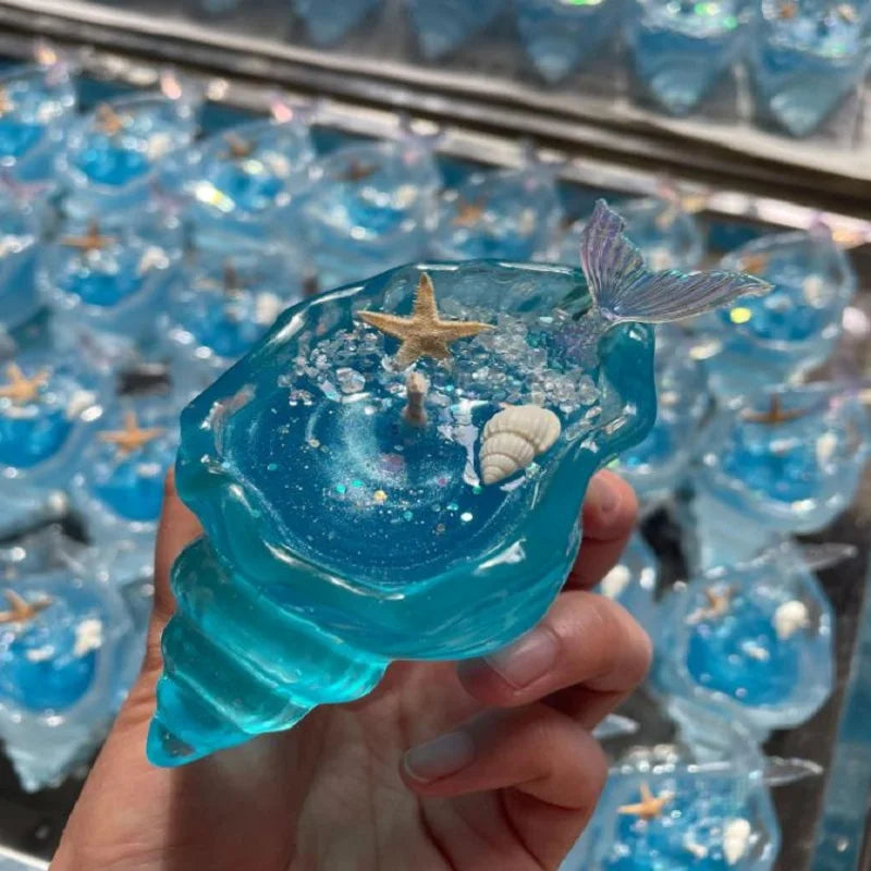 Sea Shell Aromatherapy Candle Creative Starfish Shell Scented Candle Sea Shell Candle Handmade Sea Shell Whirlpool Candles MINHBATTI