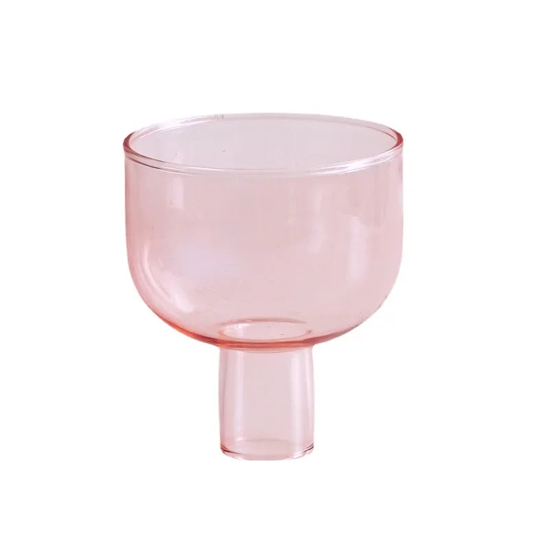 Candle Holder for Pillar Candles Stand Home Decor Colorful Glass Flower Vase Decorative Bottle Jar Storage Bowl Plant Container MINHBATTI