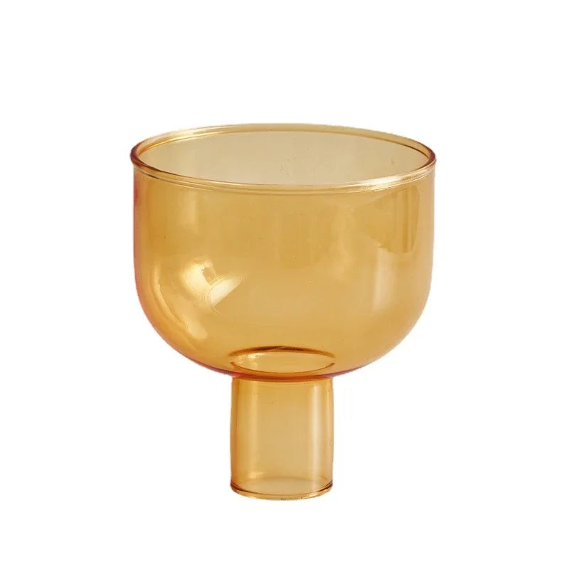 Candle Holder for Pillar Candles Stand Home Decor Colorful Glass Flower Vase Decorative Bottle Jar Storage Bowl Plant Container MINHBATTI