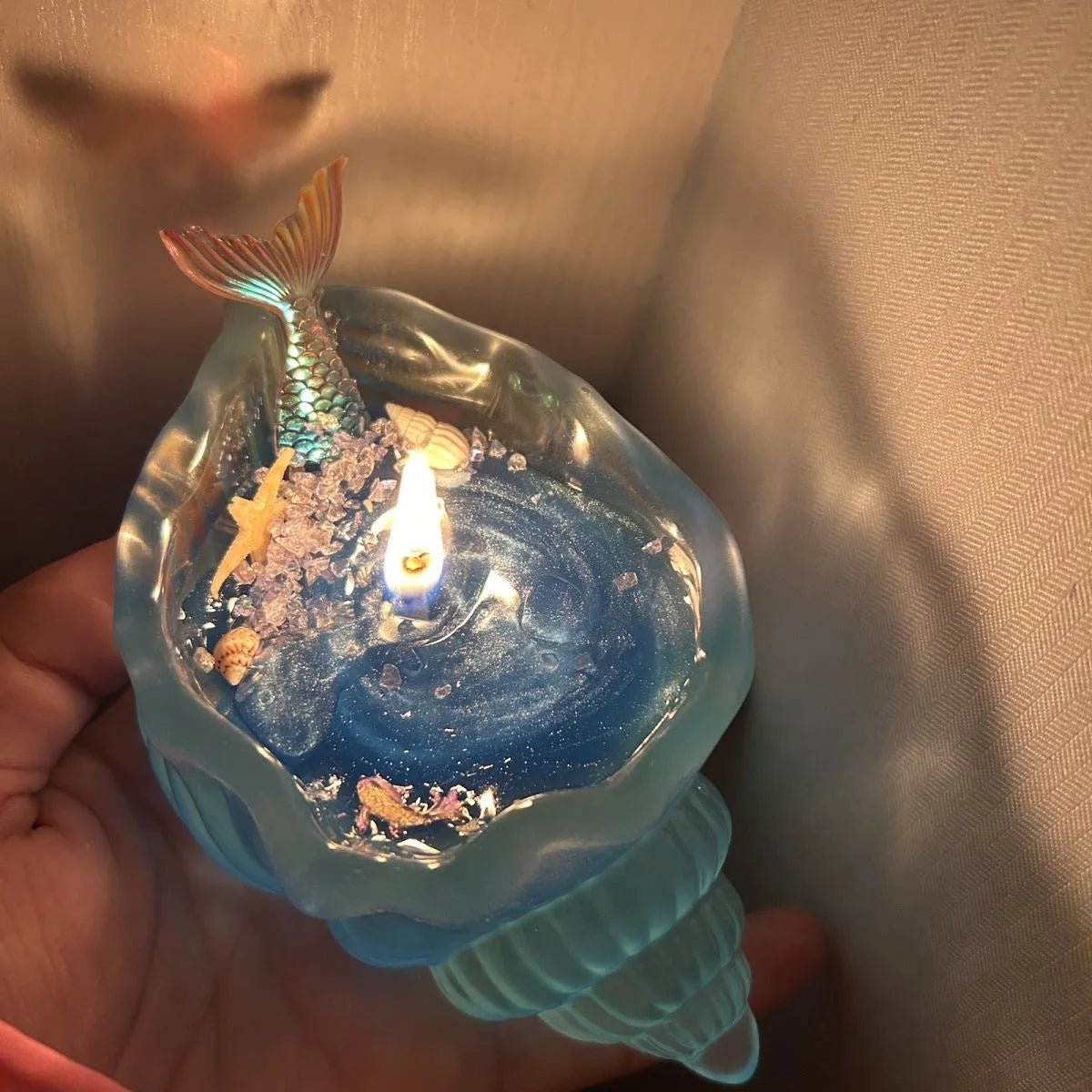 Sea Shell Aromatherapy Candle Creative Starfish Shell Scented Candle Sea Shell Candle Handmade Sea Shell Whirlpool Candles MINHBATTI
