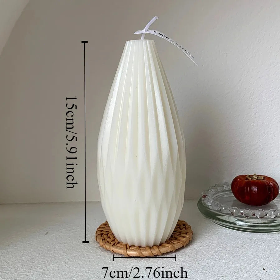 1pcs Nordic style cylindrical candle smokeless candle for wedding, party, birthday decoration, Nordic home decoration, bedroom MINHBATTI