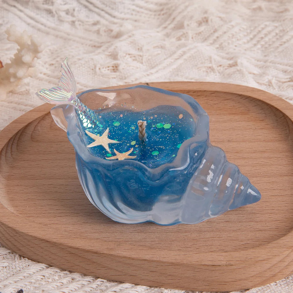 Sea Shell Aromatherapy Candle Creative Starfish Shell Scented Candle Sea Shell Candle Handmade Sea Shell Whirlpool Candles MINHBATTI