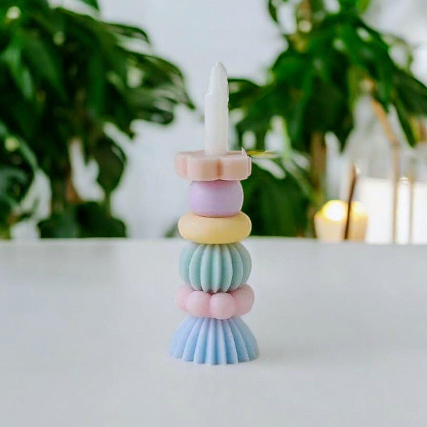 Bougie chandelle Modulable naturelle Parfumée artisanale d'aromathérapie- Élégance et Fraîcheur pour Votre Intérieur MINHBATTI