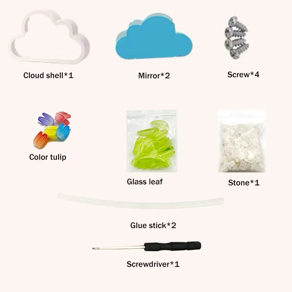 Lampe miroir nuage tulipe MINHBATTI