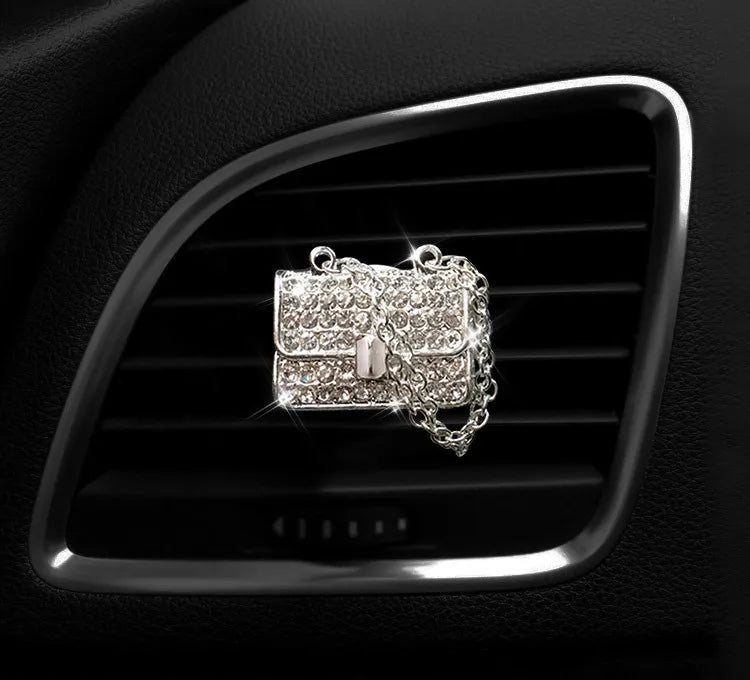 Inlay Water drill Girls Purse High Heel car Air conditioning outlet perfume car perfume car interior accessories car fragrance MINHBATTI