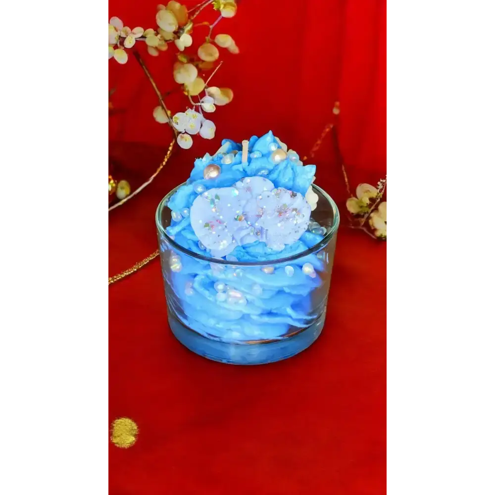 Bougie Bleue en Verre - Colissimo