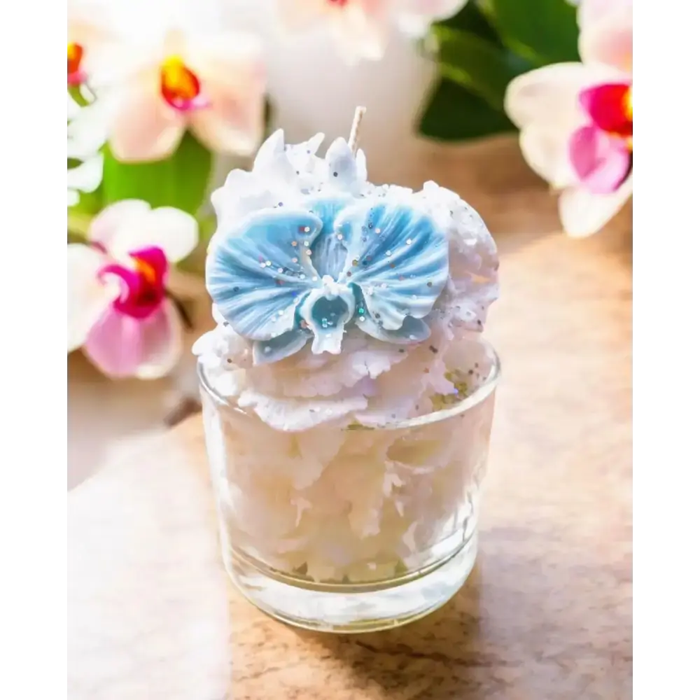 Bougie Orchidée en Verre - Colissimo