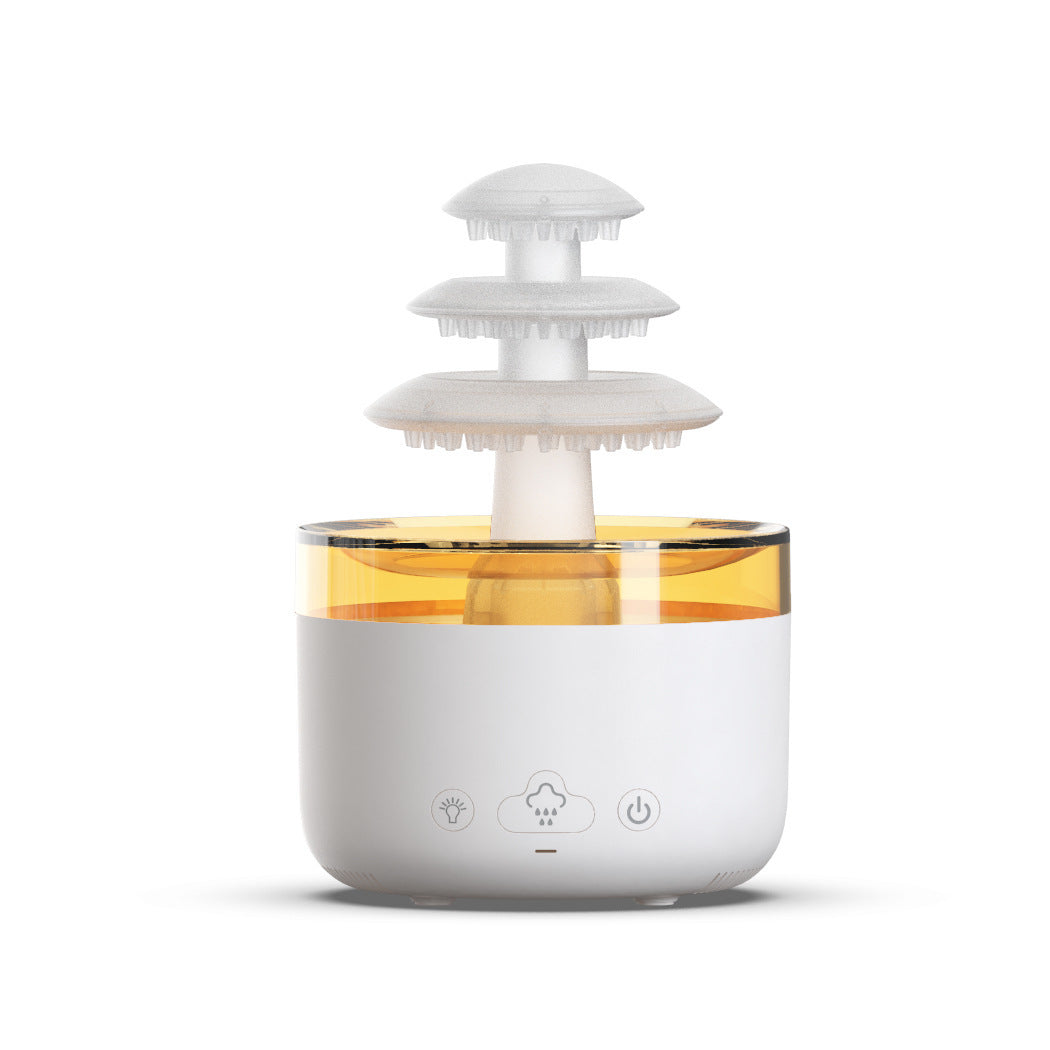 New Cloud Rain Air Humidifier Essential Oil Aromatherapy Diffuser USB Mute Mist Air Humidifier With Colorful Light MINHBATTI