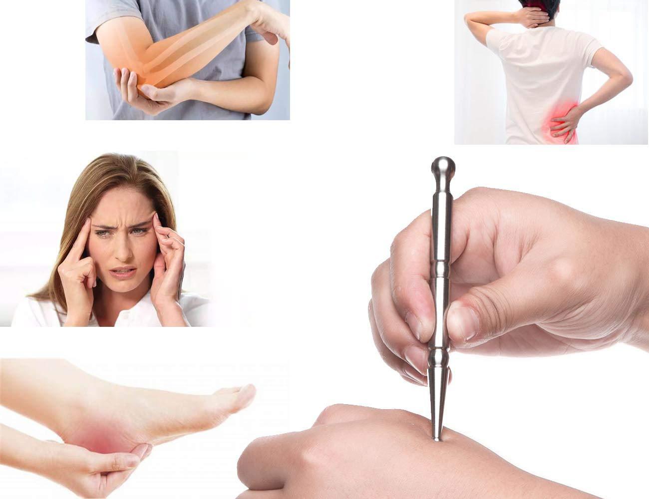 Body Face Manual Acupuncture Pen Dredge Meridian Stainless Steel Tool MINHBATTI