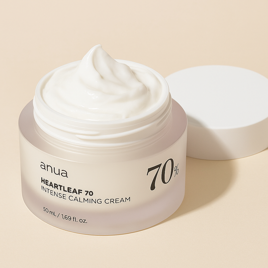 ANUA HEARTLEAF 70 INTENSE CALMING CREAM – Crème Apaisante Intense 70% Extrait de Feuille de Cœur MINHBATTI