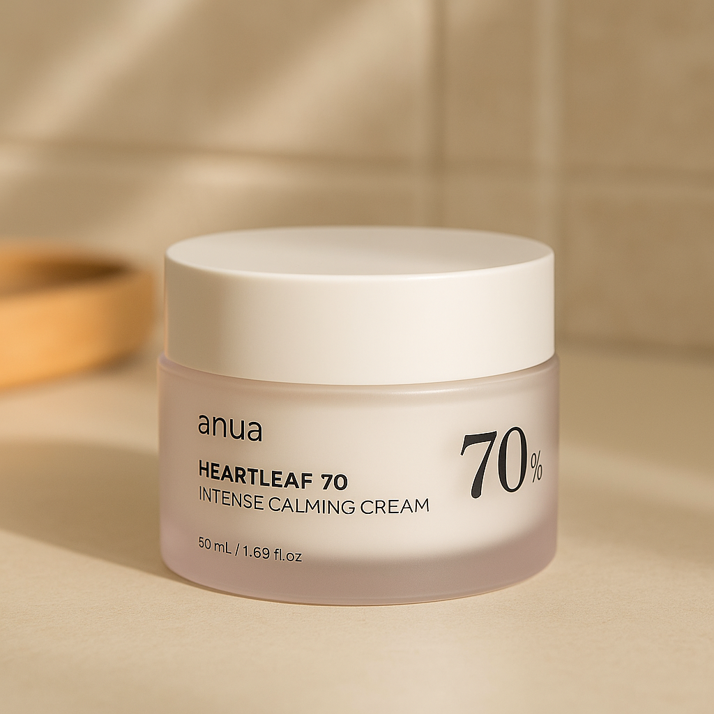 ANUA HEARTLEAF 70 INTENSE CALMING CREAM – Crème Apaisante Intense 70% Extrait de Feuille de Cœur MINHBATTI