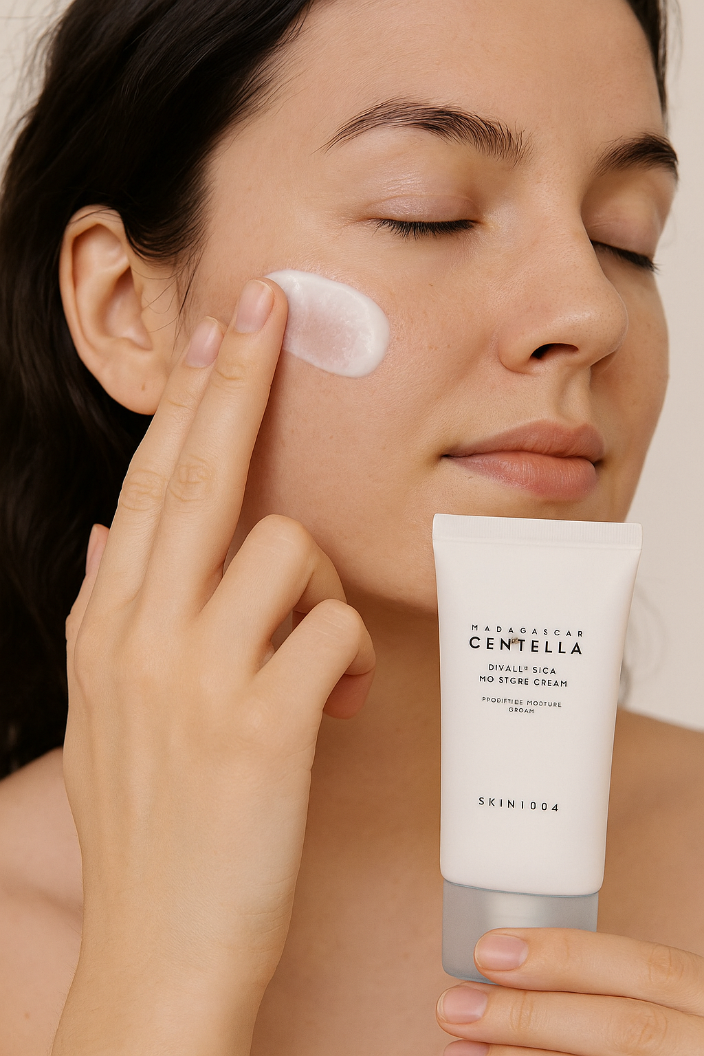 SKIN1004 Centella Hyalu-Cica Moisture Cream & Sun Serum SPF50 – Hydratation 100 h & Protection Invisible MINHBATTI