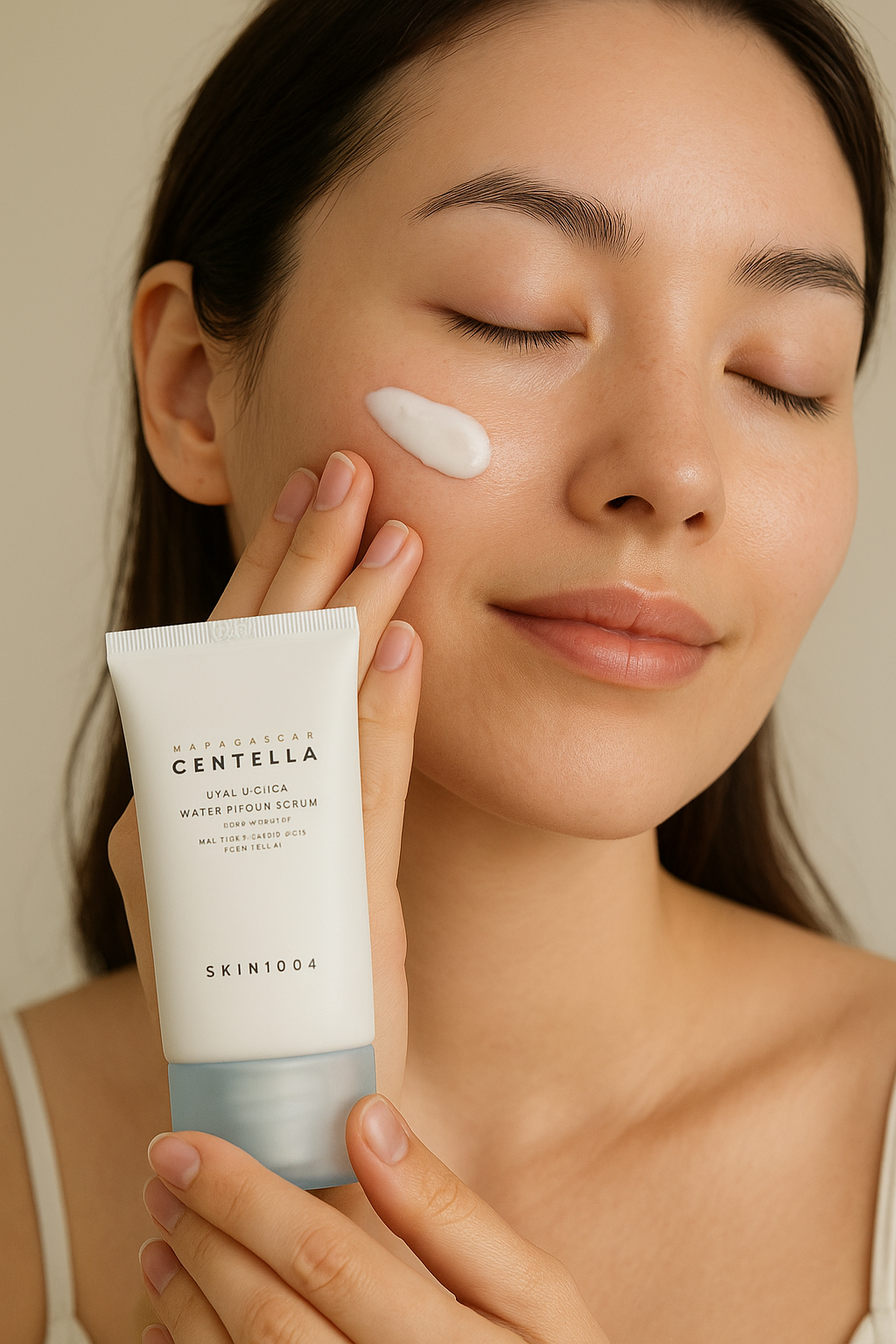 SKIN1004 Centella Hyalu-Cica Moisture Cream & Sun Serum SPF50 – Hydratation 100 h & Protection Invisible MINHBATTI