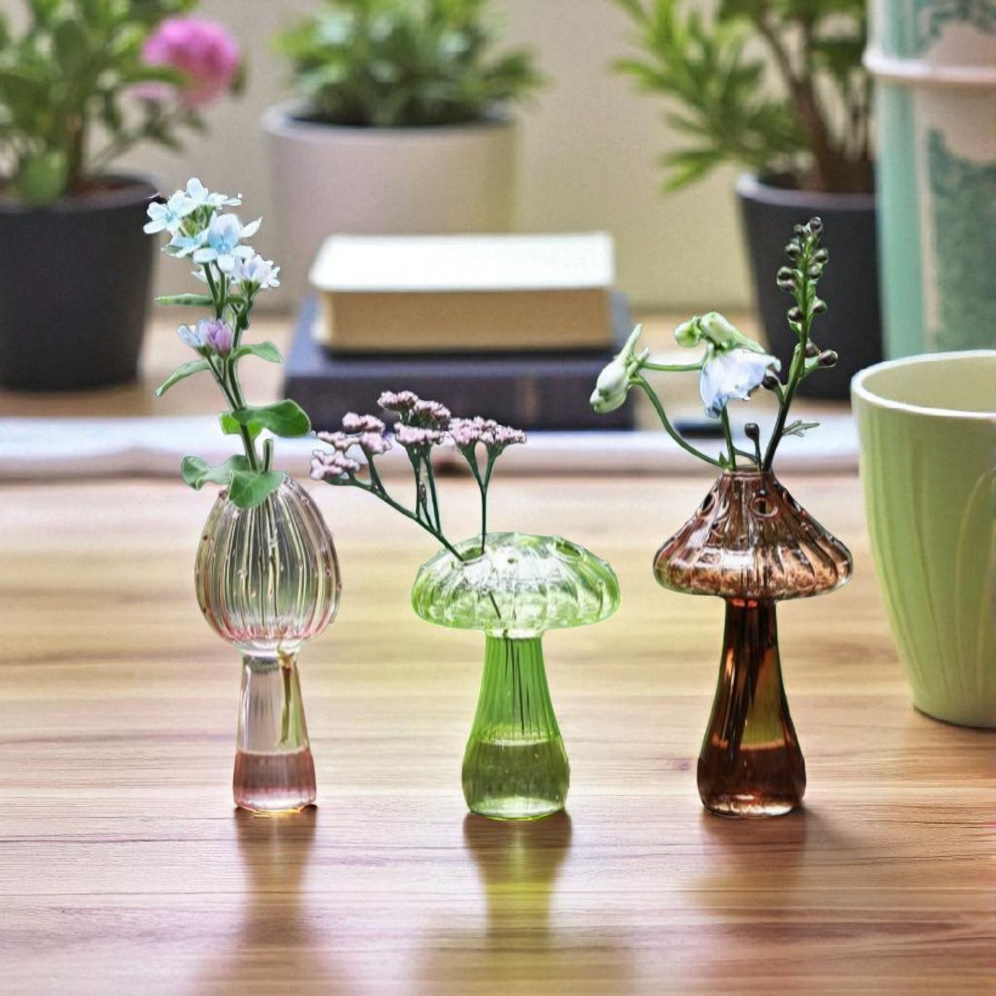 Vase Champignon en Verre – Vase Hydroponique & Décoration Maison Zen MINHBATTI
