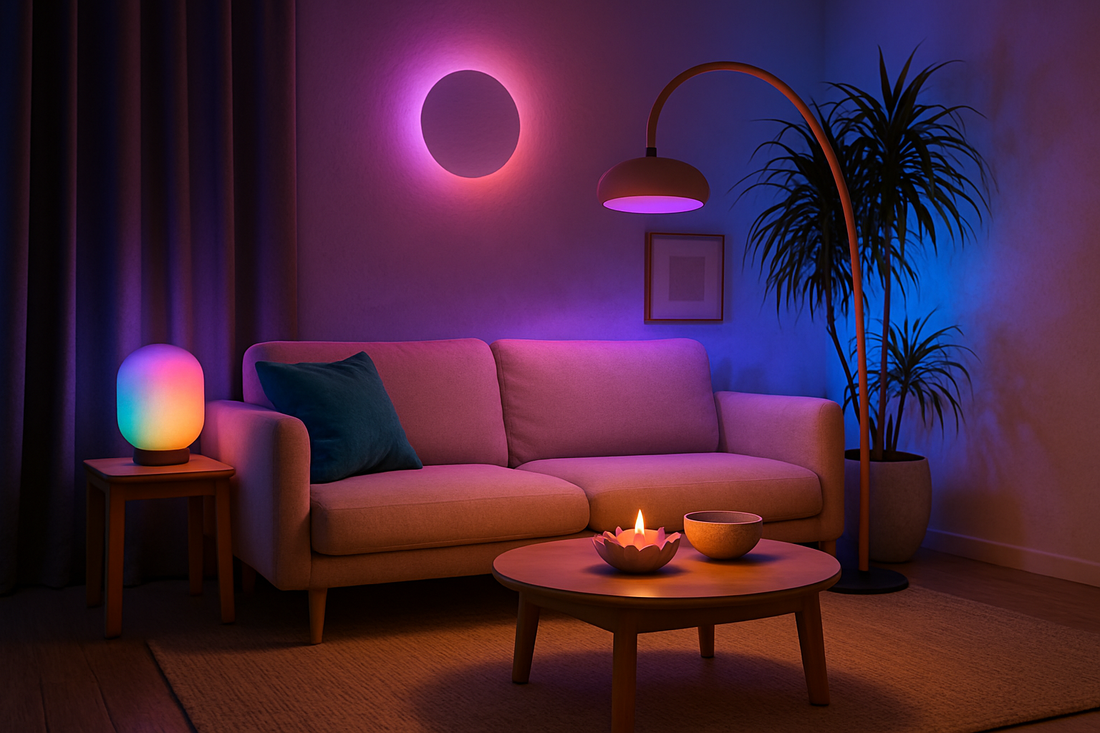 Tendances déco 2026 : éclairage coloré et atmosphère zen