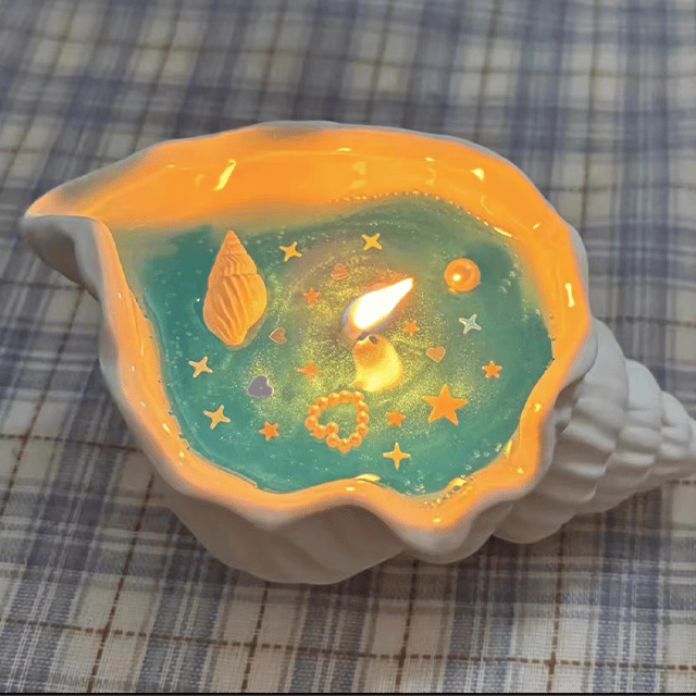 Sea Shell Aromatherapy Candle Creative Starfish Shell Scented Candle Sea Shell Candle Handmade Sea Shell Whirlpool Candles MINHBATTI