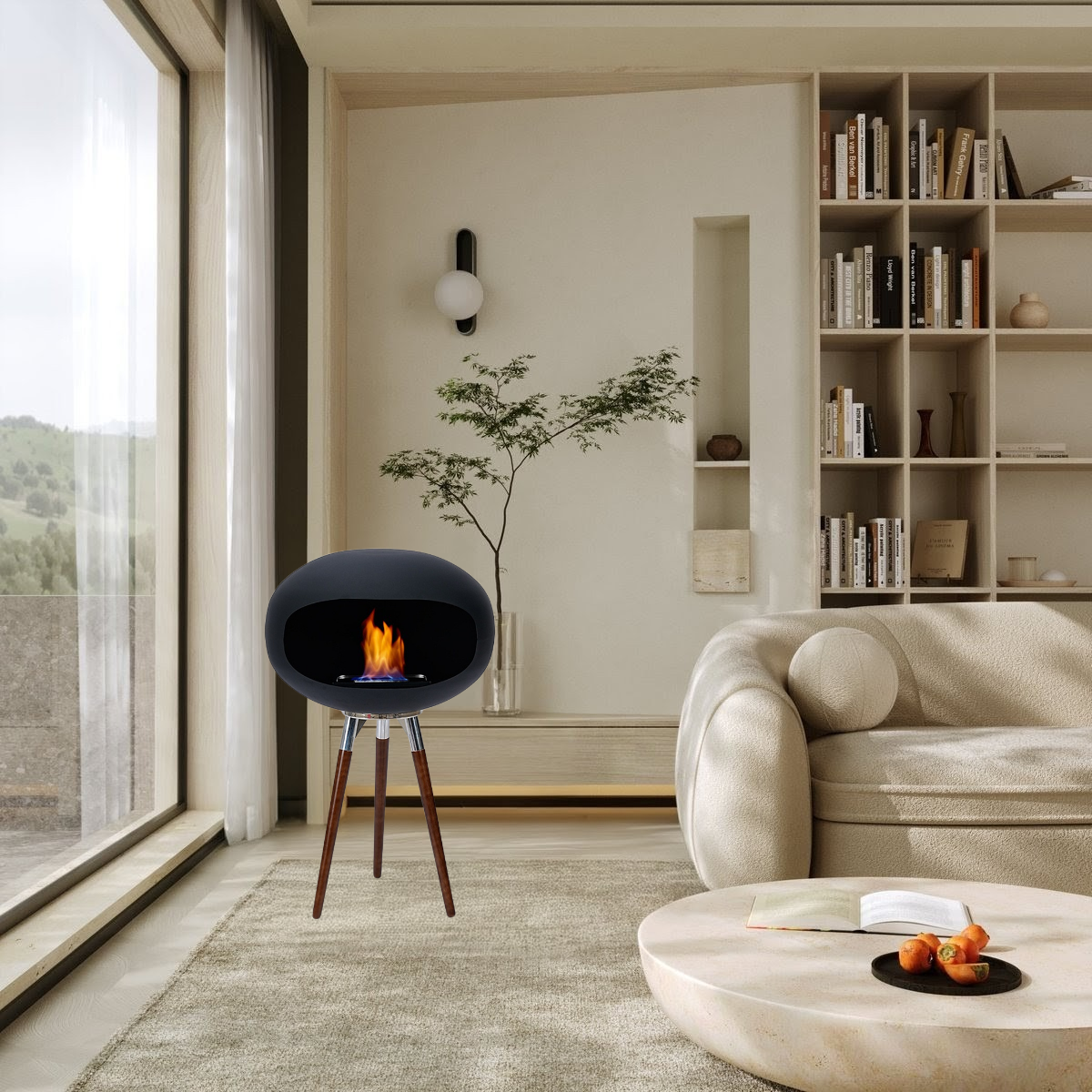 Cheminée au Bioéthanol Design – Élégance, Chaleur et Ambiance Lumineuse Naturelle