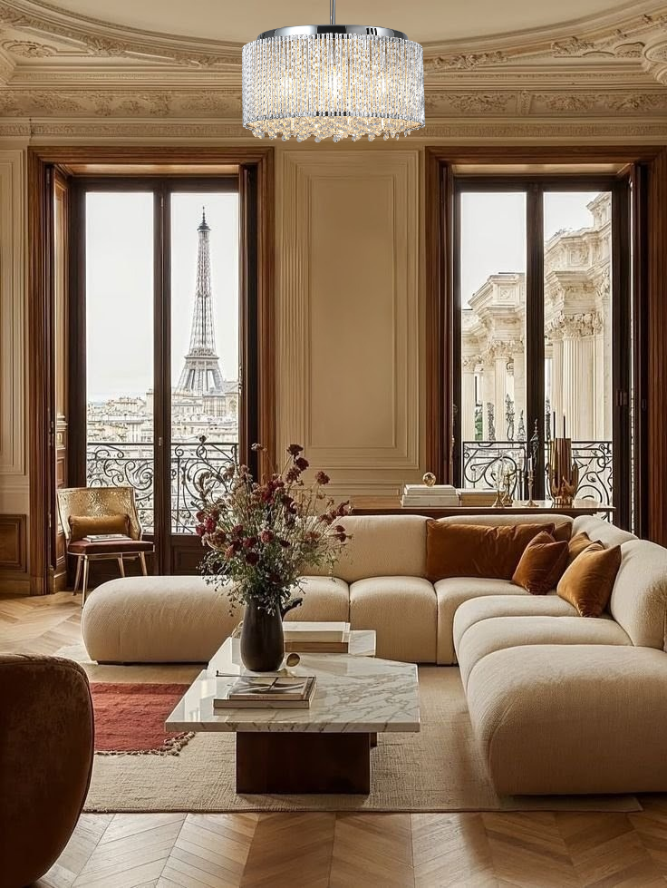 Lustre Cristal Moderne – Élégance & Lumière Luxueuse pour Votre Intérieur