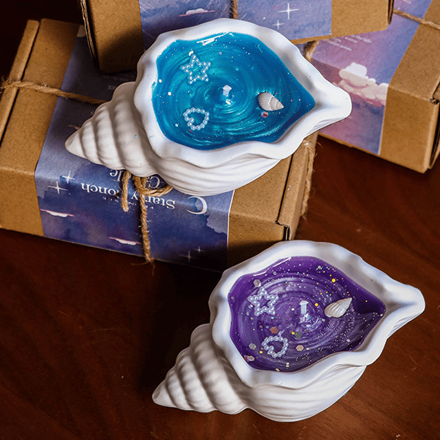 Sea Shell Aromatherapy Candle Creative Starfish Shell Scented Candle Sea Shell Candle Handmade Sea Shell Whirlpool Candles MINHBATTI